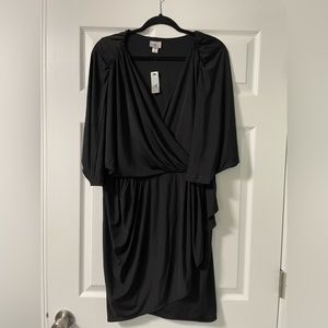 orthington Curve Black V-Neck Casual dress size Large.